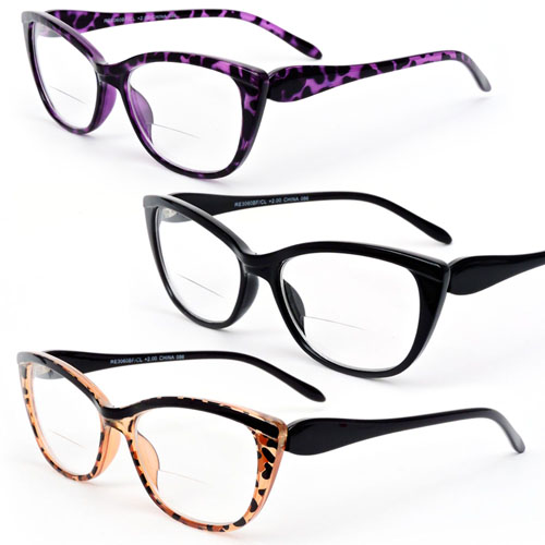 Bifocal Vision Cat Eye Women's Reading Glasses 200-350 | eBay