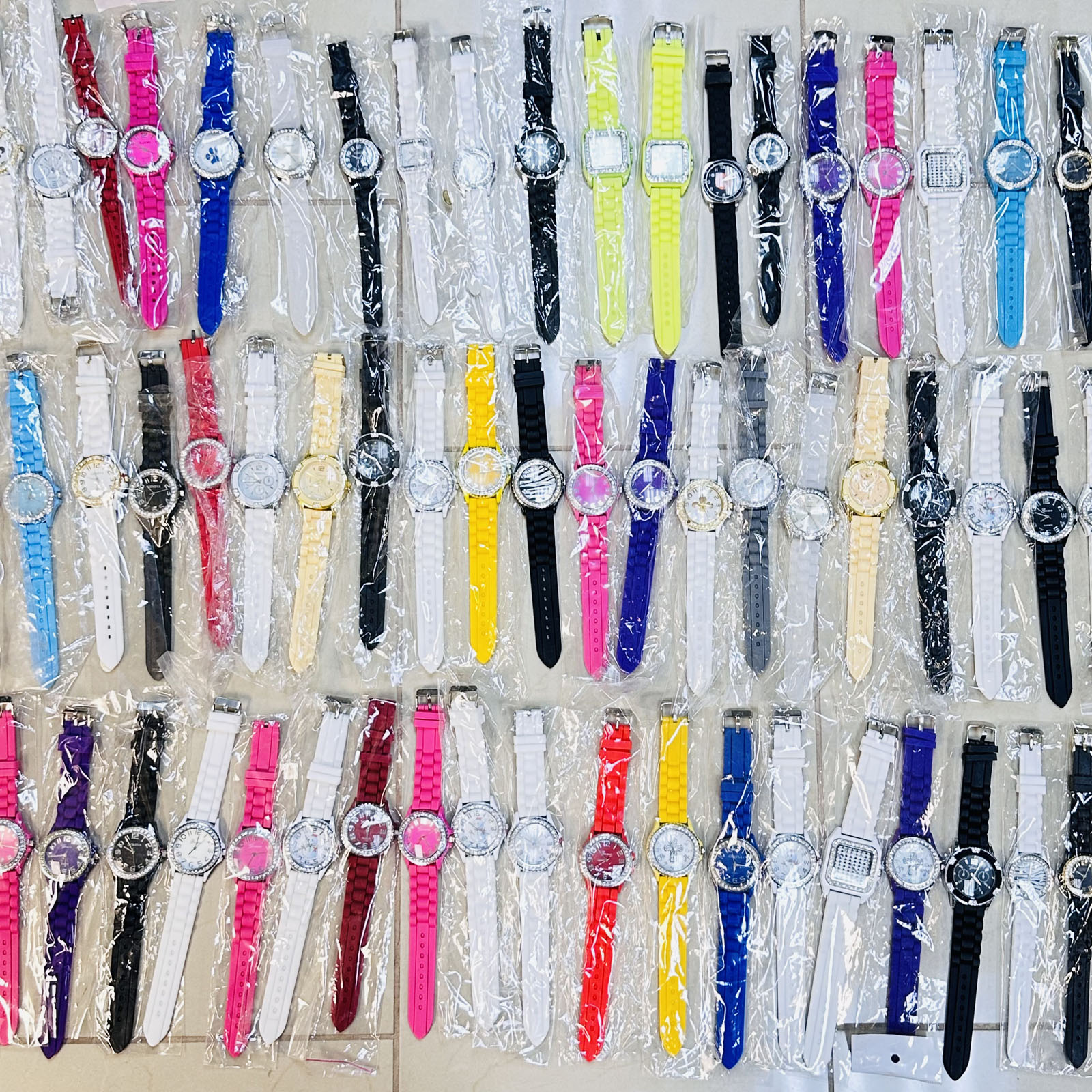 Crystal Silicone Band Watch